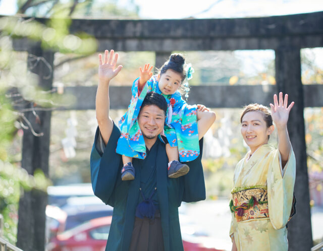 青梅市の新町御嶽神社にて七五三撮影